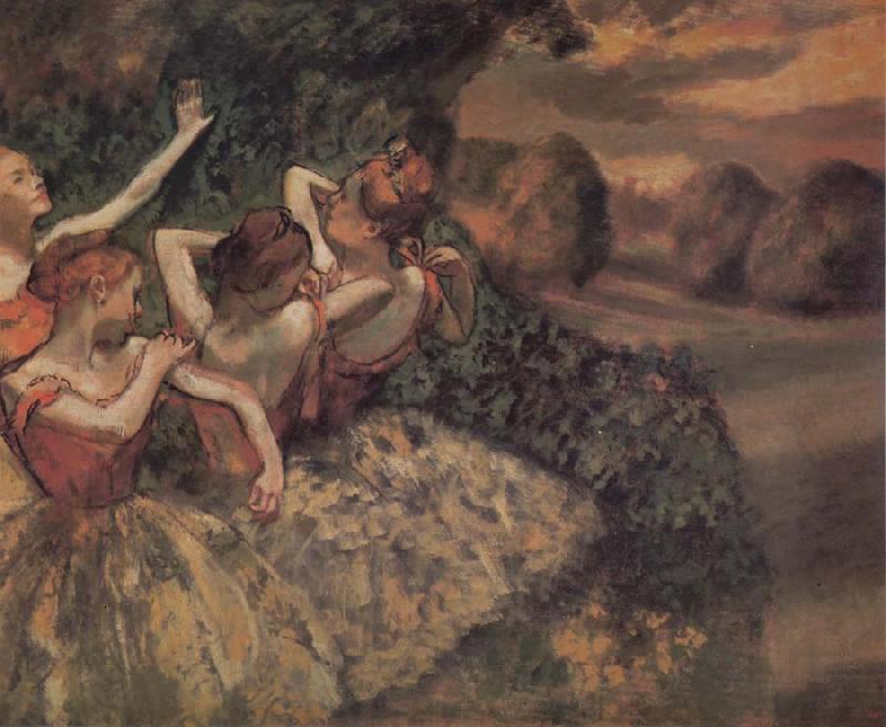 Edgar Degas Quatre Danseuses oil painting image